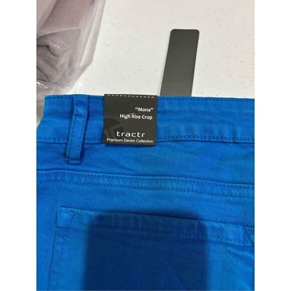 Tractr Mona Robin Egg Blue Stretch Soft Jeans Juniors Women’s Size 12 - Picture 3 of 6